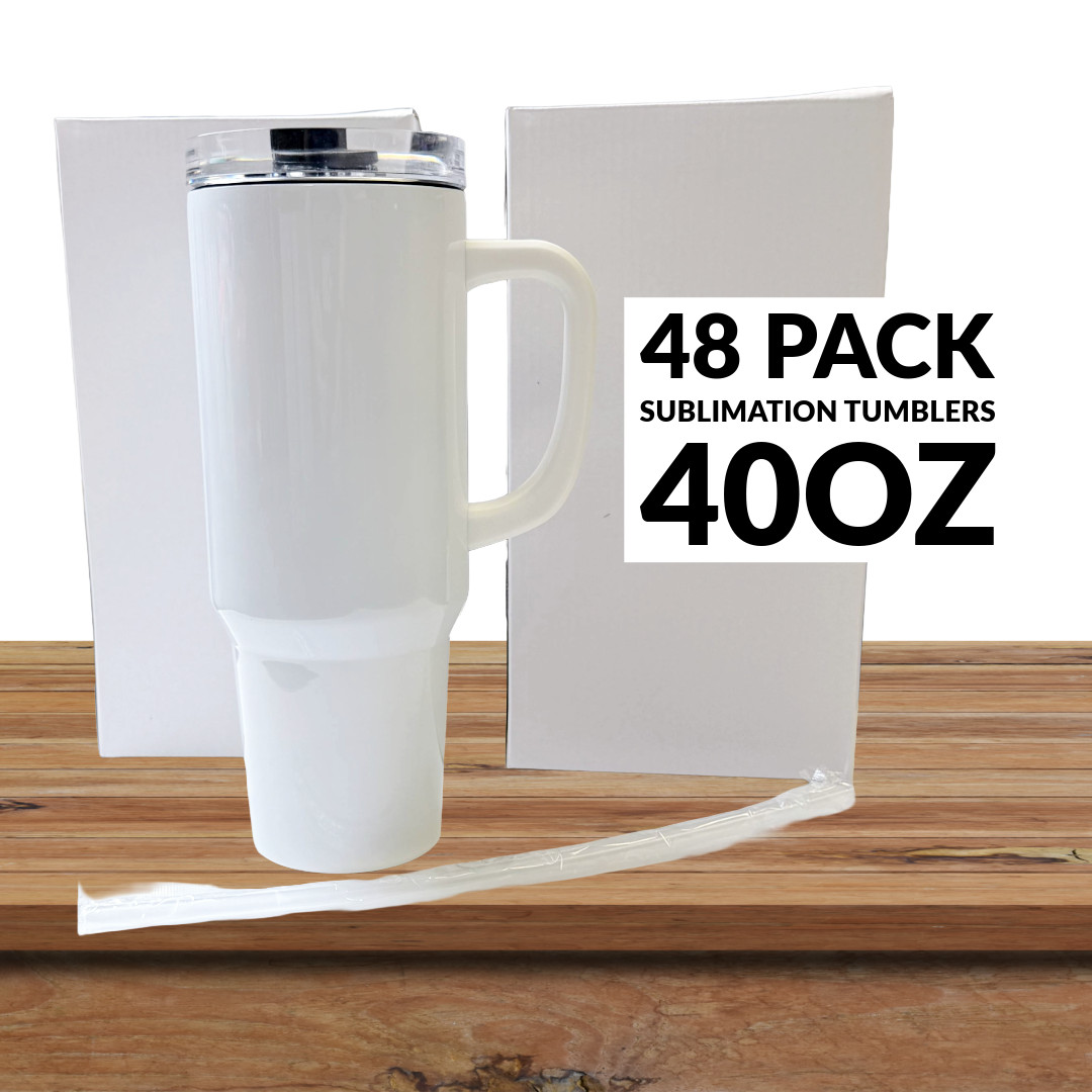 48 Pack Sublimation Tumblers – 2 Case Bulk Lot – Stanley Style