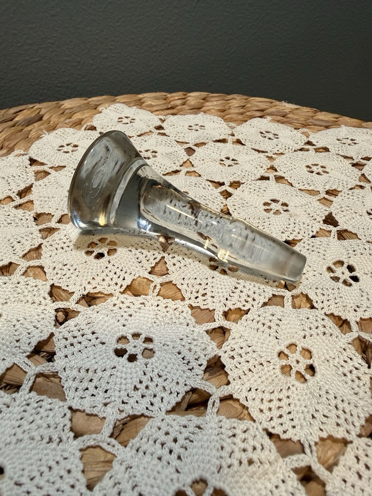 Antique Ground Glass Bottle Stopper 3.75” Apothecary Victorian Style