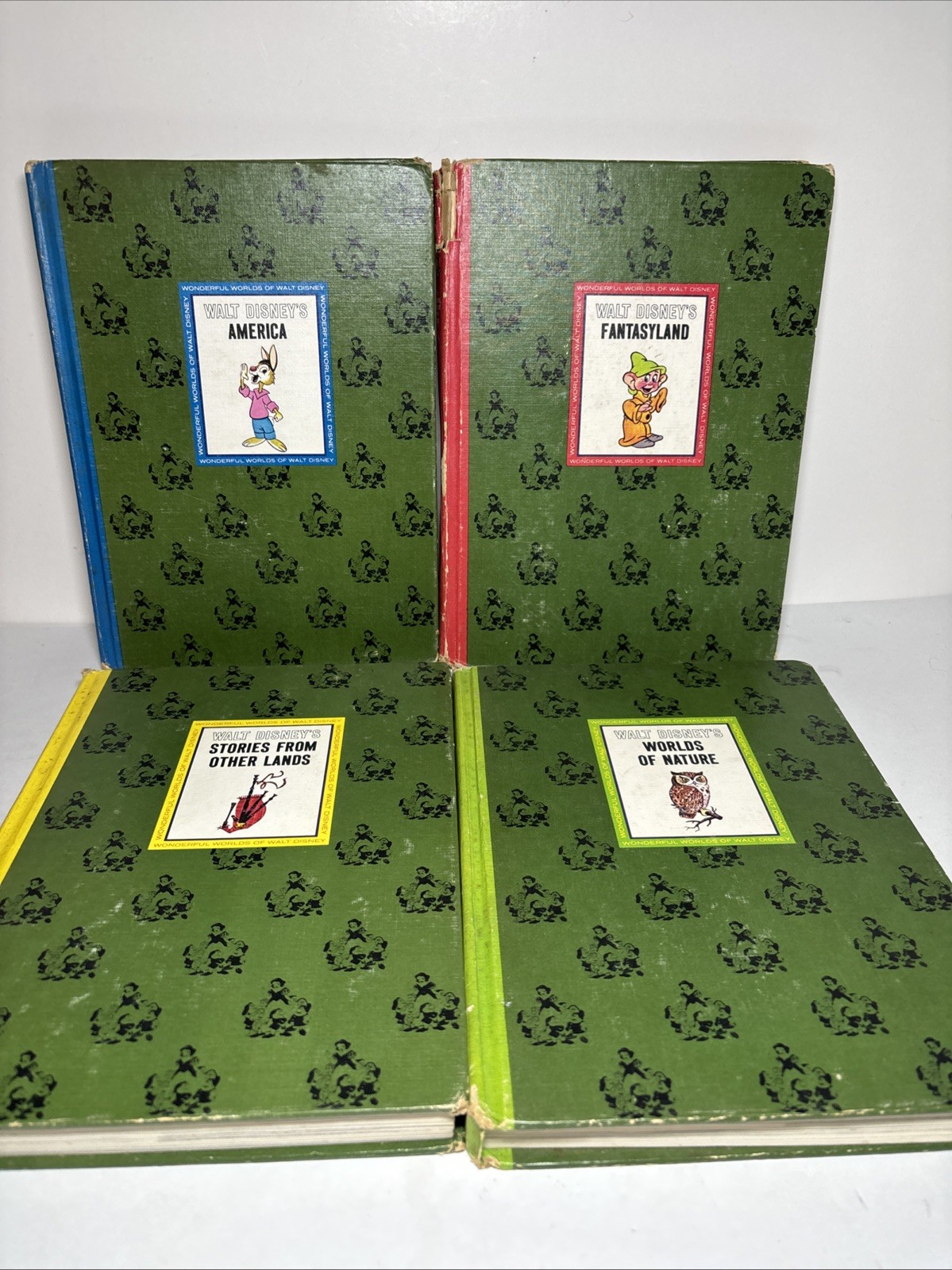 Wonderful Worlds of walt disney 4 Book Set 1965 Children’s America Other Lands 