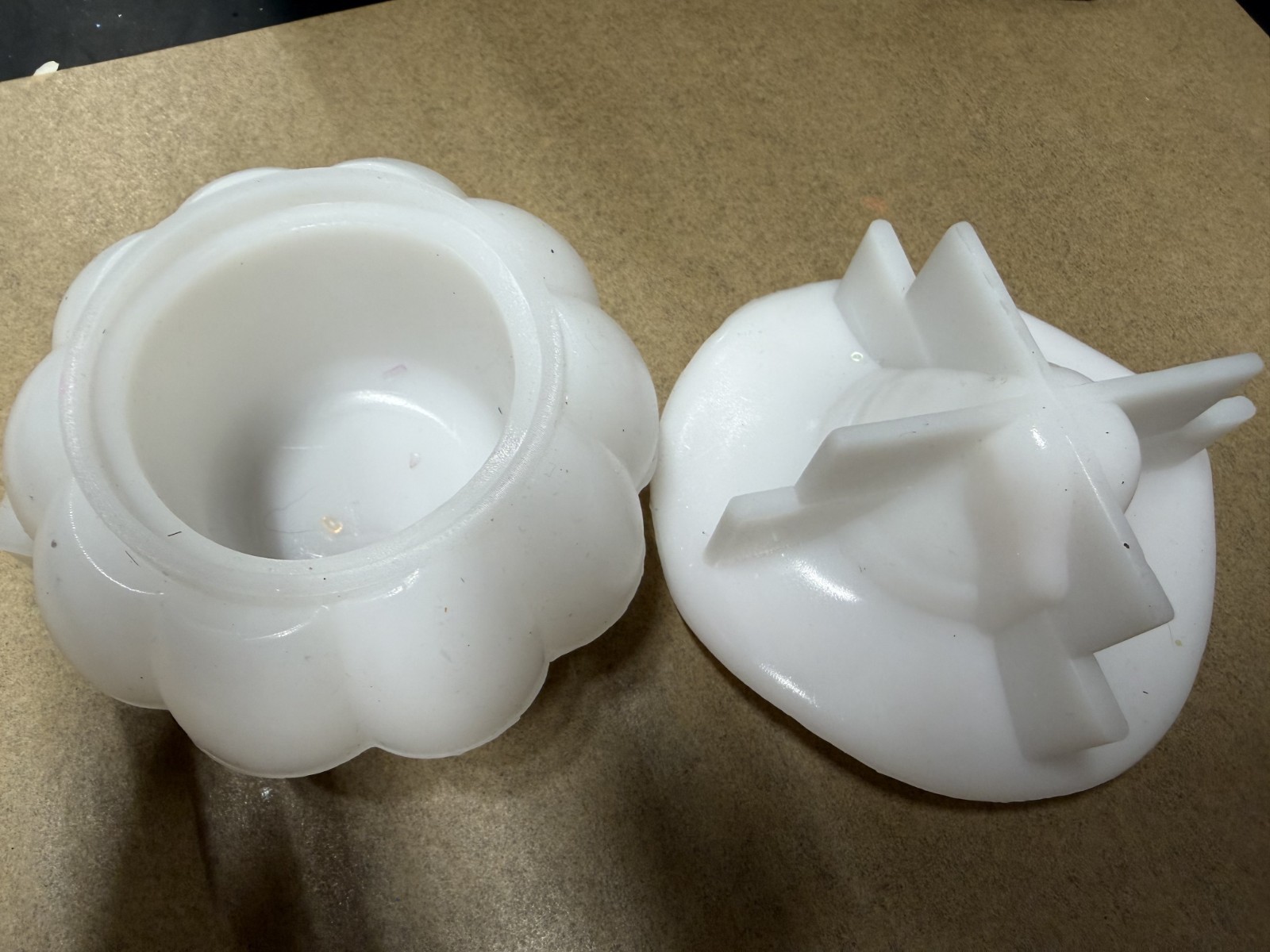 Pumpkin container with witches hat for lid  Resin Molds