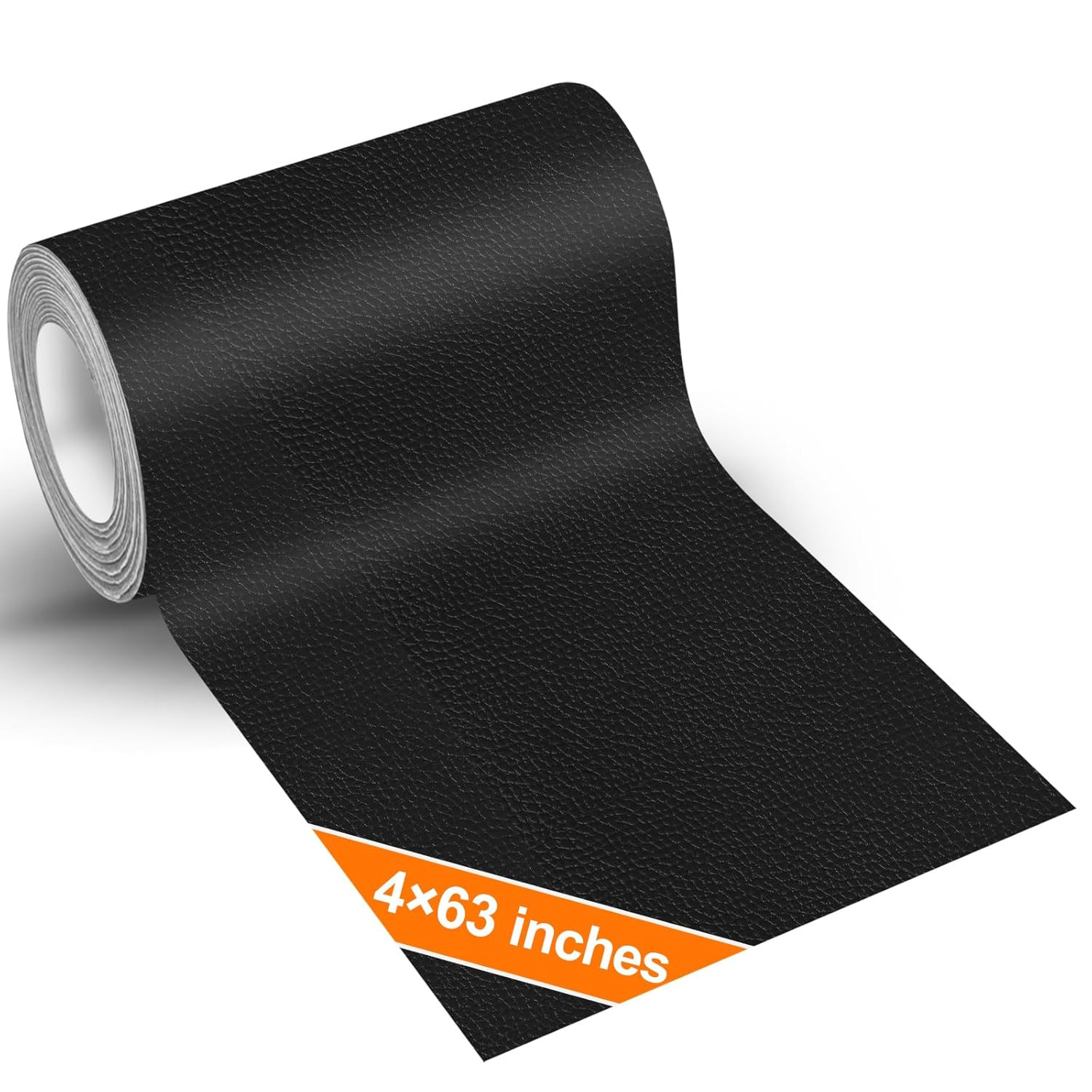 Leather Repair Kit for Furniture, 4×63 in Black Leather Tape for Car Upholstery 