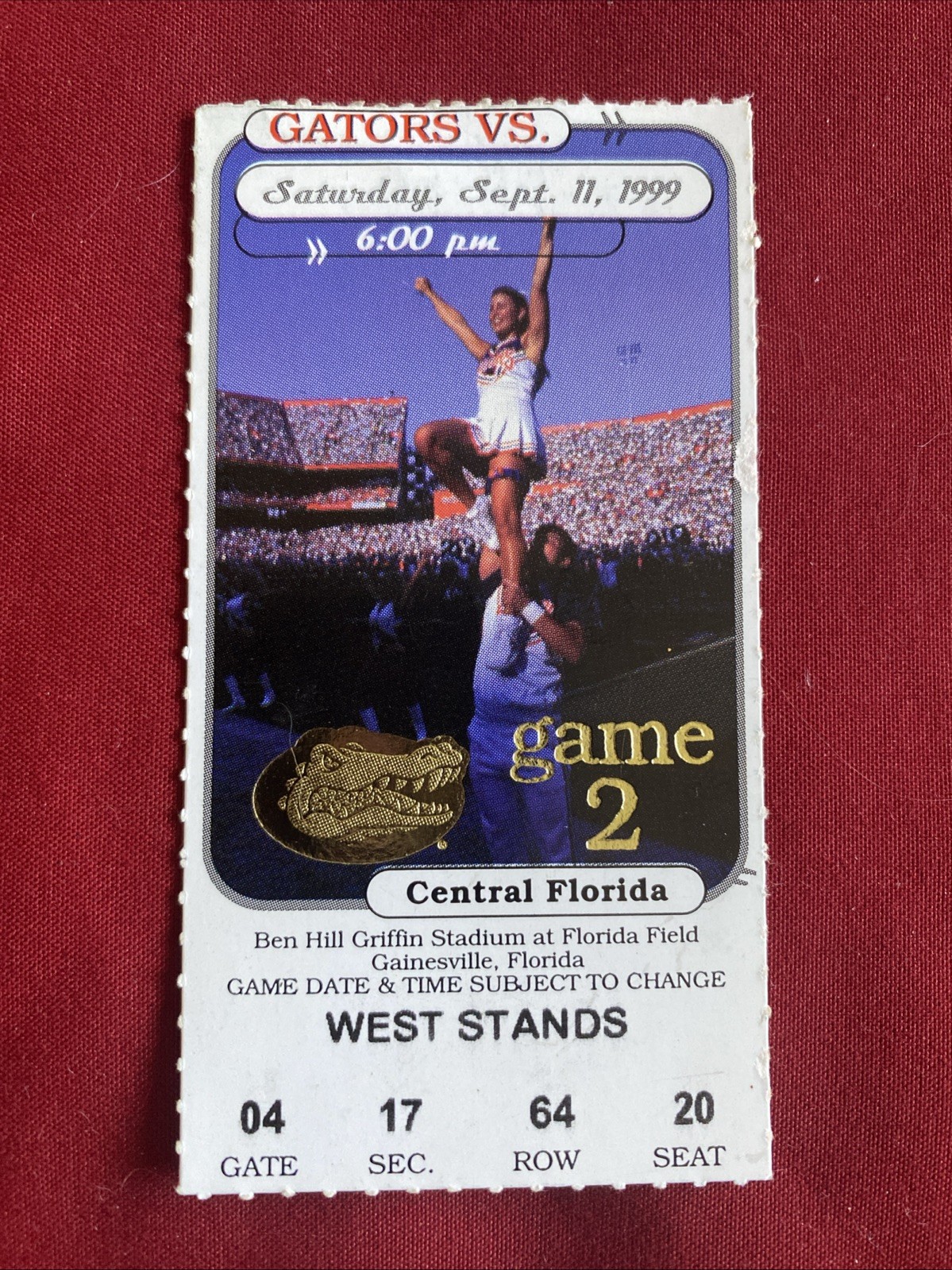 CFB 1999 09/11 Central Florida at Florida Gators Football