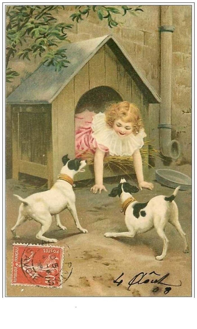 Dachshund Playing In The Dog House