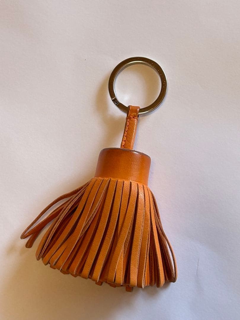 HERMES Carmen Key Holder Charm Orange