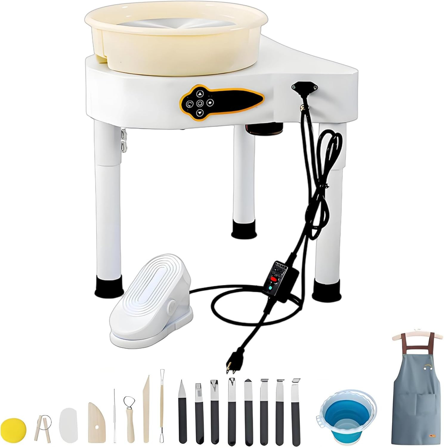 11 Inch Pottery Wheel Machine,350W Direct Drive Motor,With LCD Panel，Adjustable 