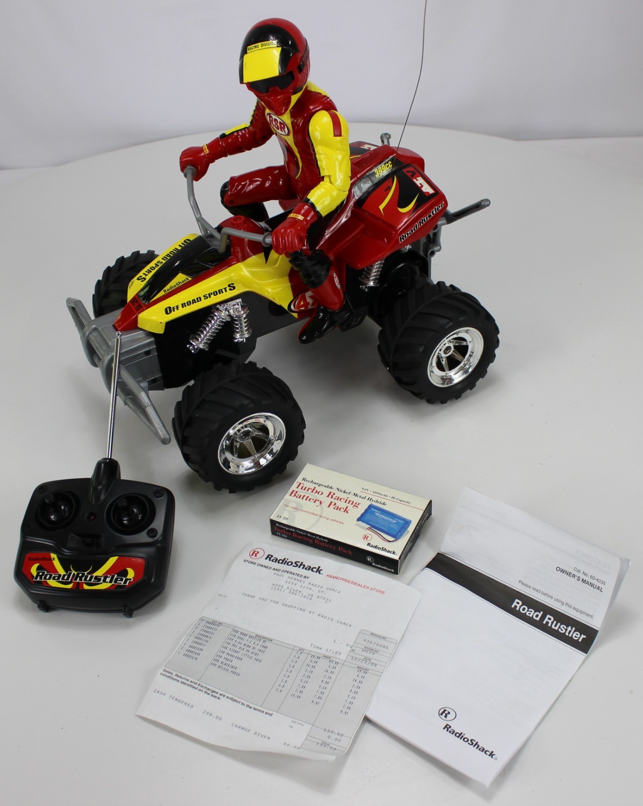 Vintage Radio Shack Road Rustler RC ATV – 4x4 Stunt Vehicle – Complete – Unused