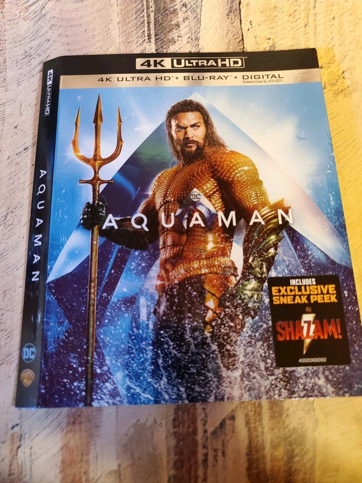 AQUAMAN 4K HD - SLIPCOVER ONLY NO MOVIE