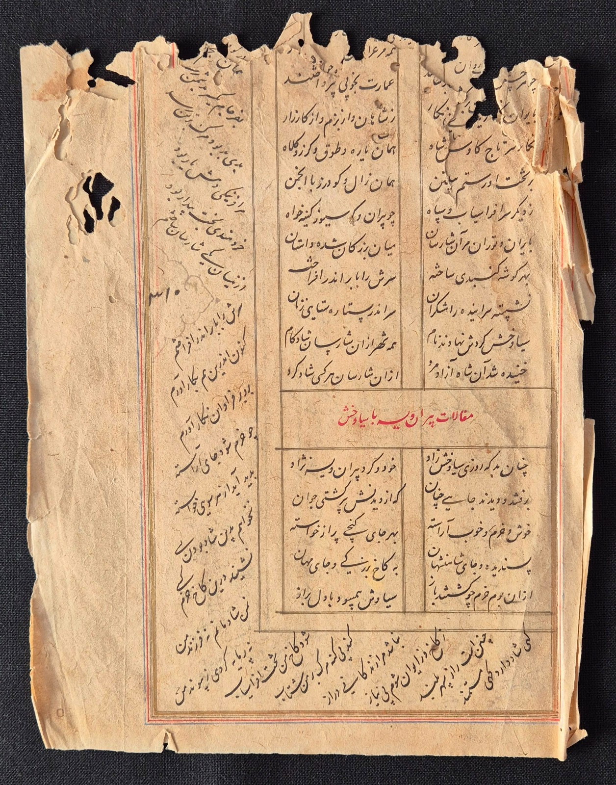 VINTAGE ANTIQUE ARABIC/PERSIAN HANDWRITTEN MANUSCRIPT LEAVES. LEAVES-2