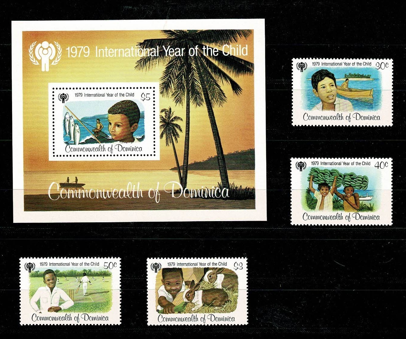 DOMINICA 1979 miniature sheet +set International year of the child  MNH B02