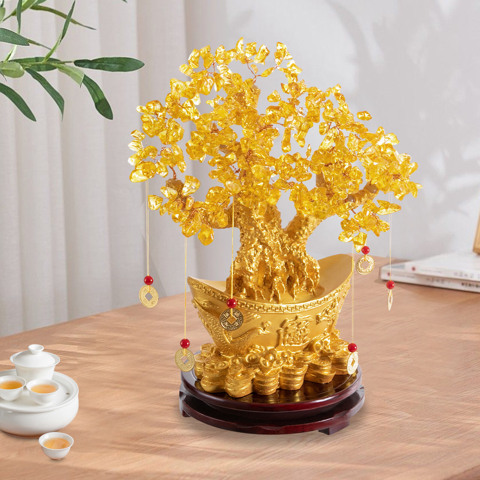 Tabletop Ornament, Money Tree Decoration, Decoration for Wealth& Luck DIY Design
