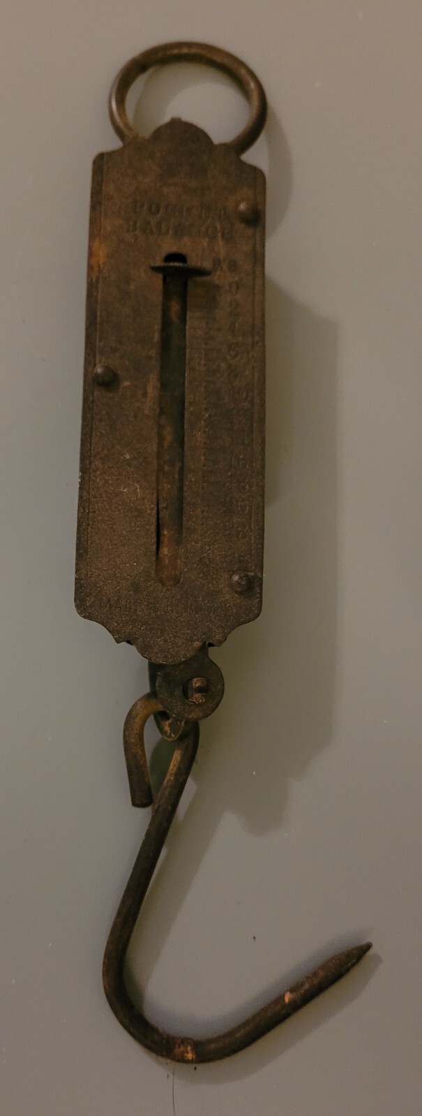 Vintage Pocket Balance Brass Face Hanging Scale - Made In Germany