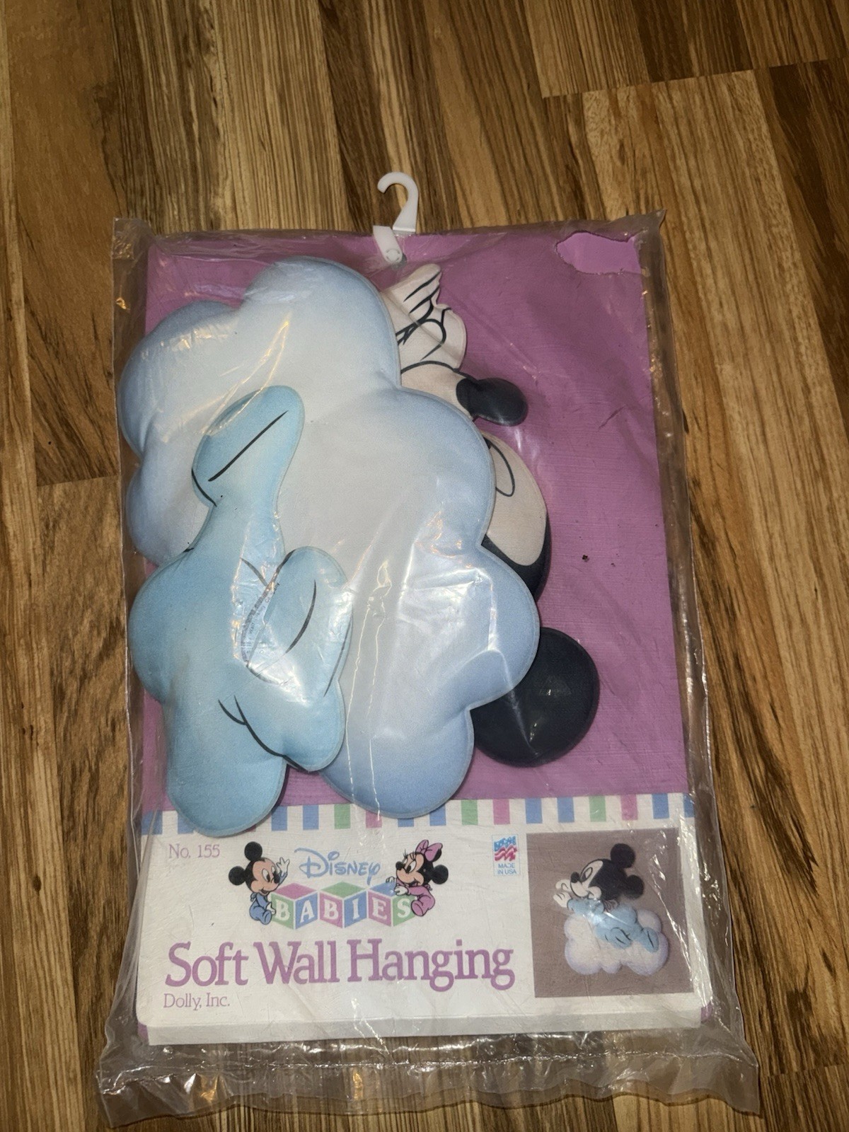 VTG NEW 80's Baby Mickey Mouse Disney Wall Soft Hanging Decor Nursery Pillow