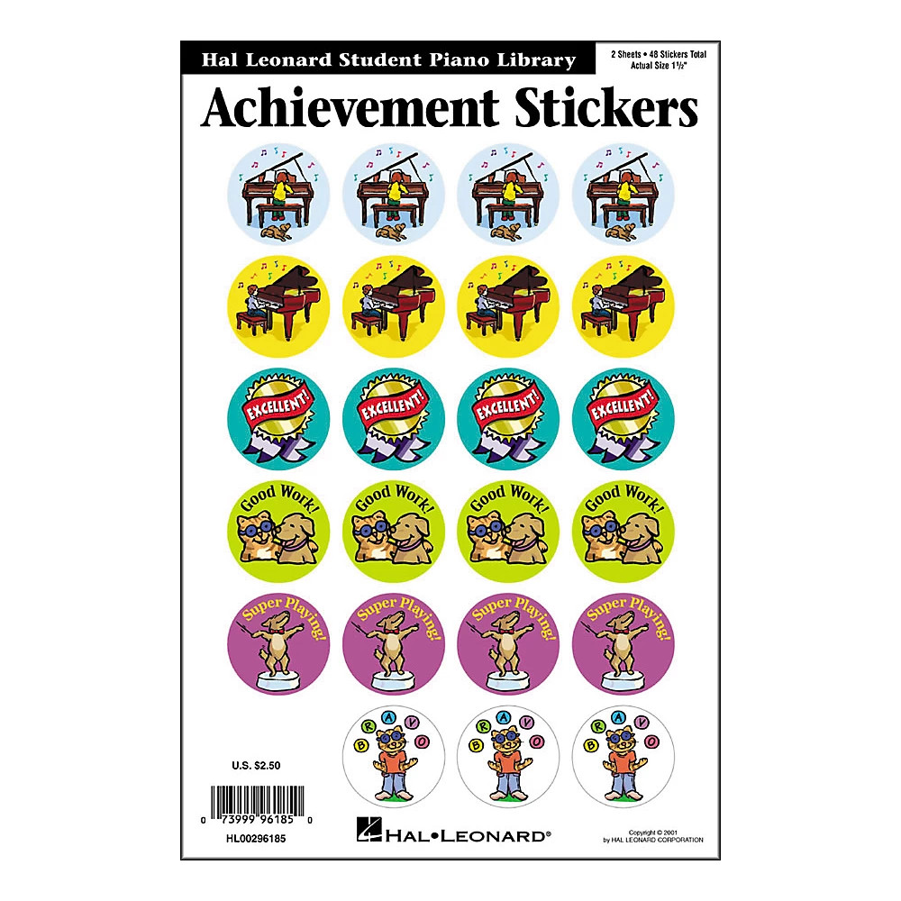 Hal Leonard Achievement Stickers Package Hal Leonard
