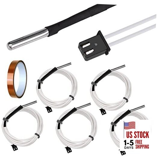 Thermistor 3D Printer NTC 100K Temp Sensor for E3D V6 Hotend, 5 PCS Heater 