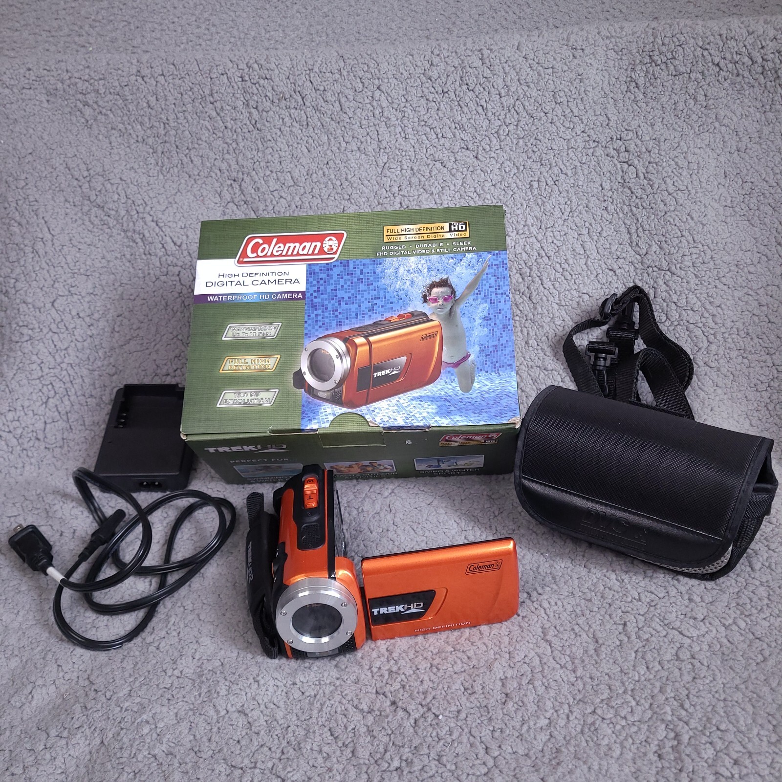 Coleman CVW16HD Camcorder 1080p Video TrekHD Waterproof Digital Camera 16MP