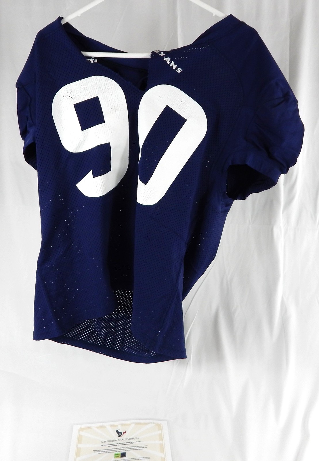 2022 Houston Texans #90 Game Issued Pos Used Navy Practice Jersey NP R 2XL 946