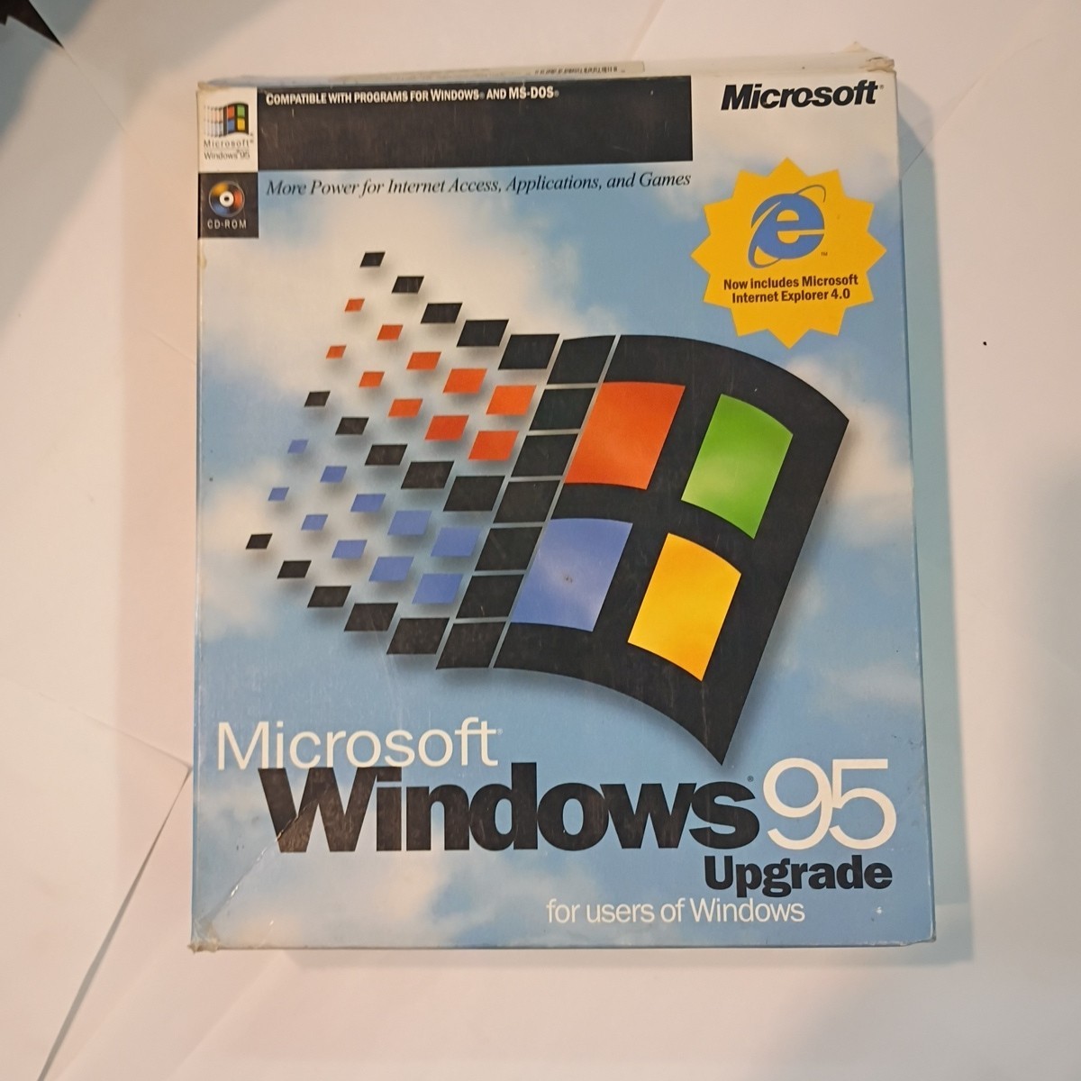 Microsoft Windows 95 Upgrade CD Version Big Box w/ CD, Key + Bonuses For New PC