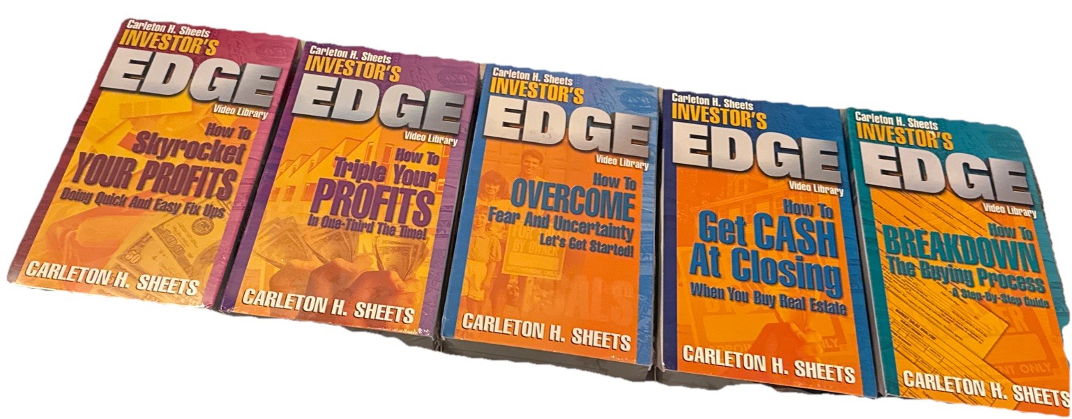 Carleton Sheets Investors Edge VHS Video Library 5 Volumes Factory Sealed *RARE*