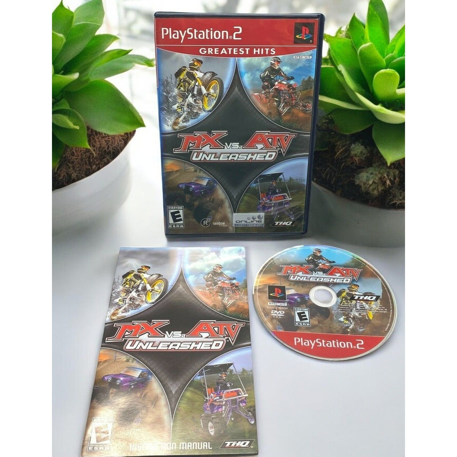 MX vs ATV Unleashed PS2 Video Game Complete Greatest Hits Playstation 2005