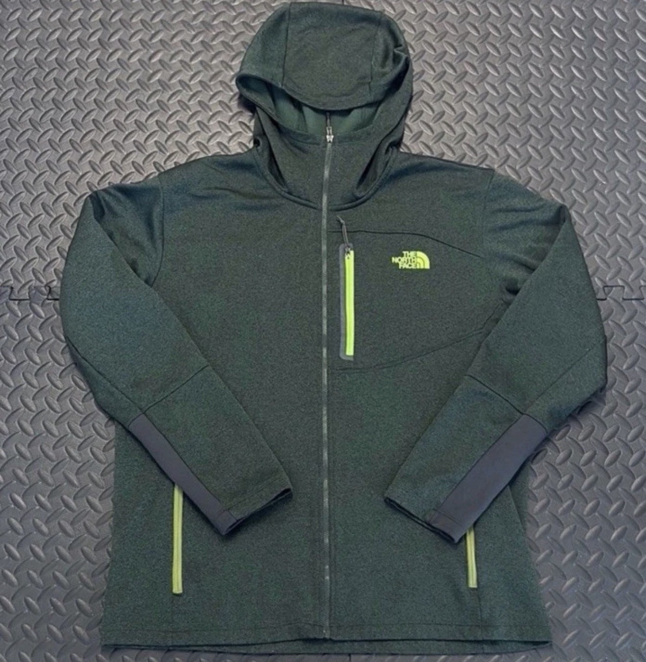The North Face Men's Green Hooded Jacket size XL