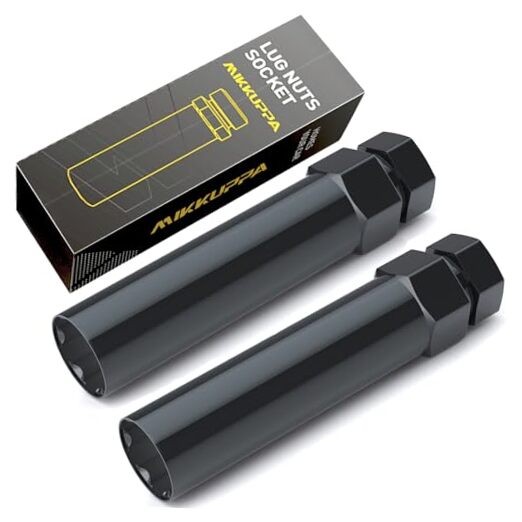  2pcs 6 Point Spline Lug Nuts Socket Key Tool - for 17.6mm 6 Spline Black 2 PCS