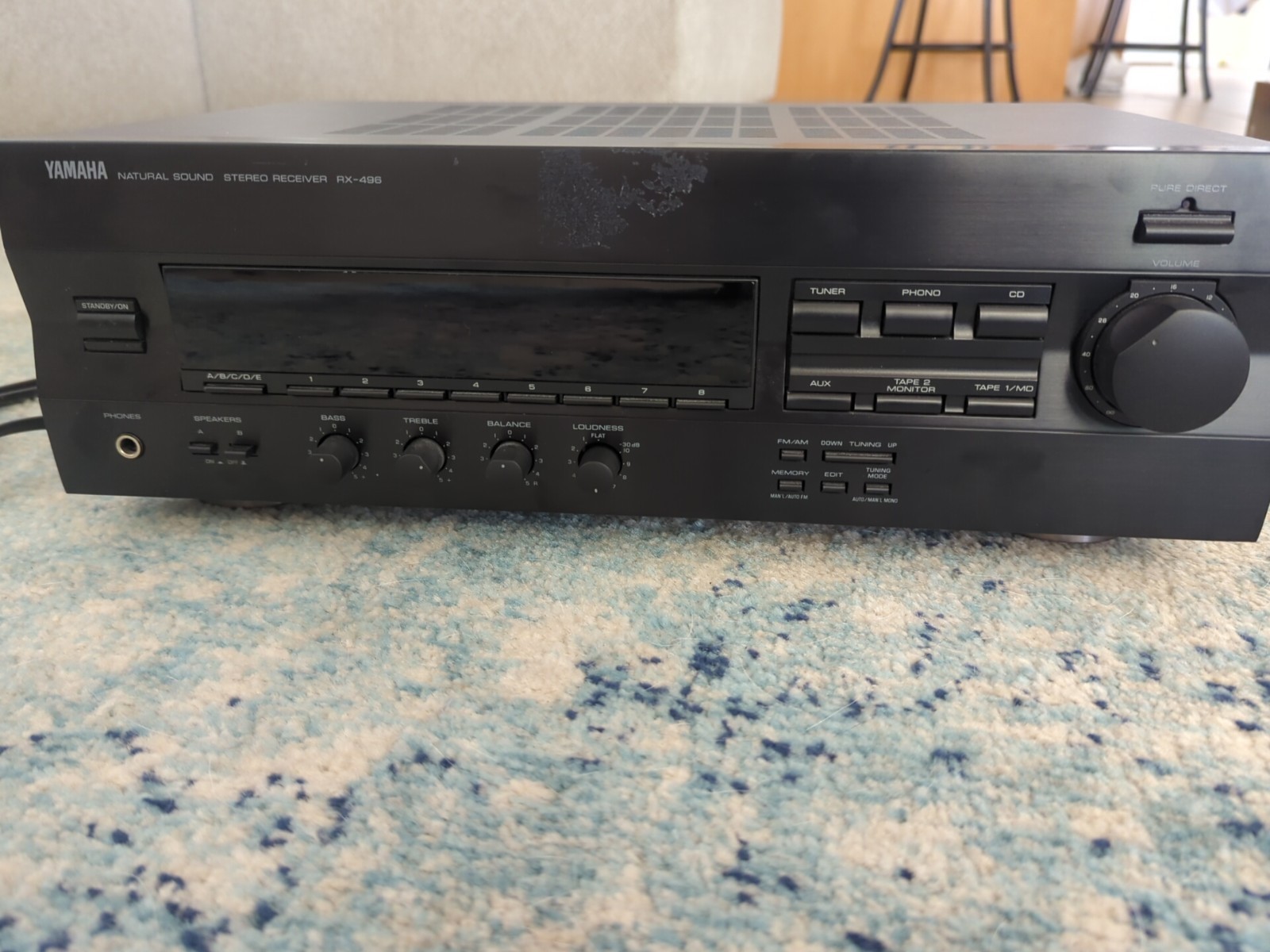 Yamaha RX-496 AM/FM Stereo Receiver Natural Sound No Remote Tested Working Nice