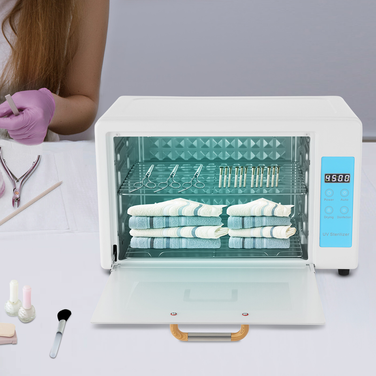 UV Sanitizer Box, Home Dental Medical Nail Salon Sterilizer Disinfection Cabinet