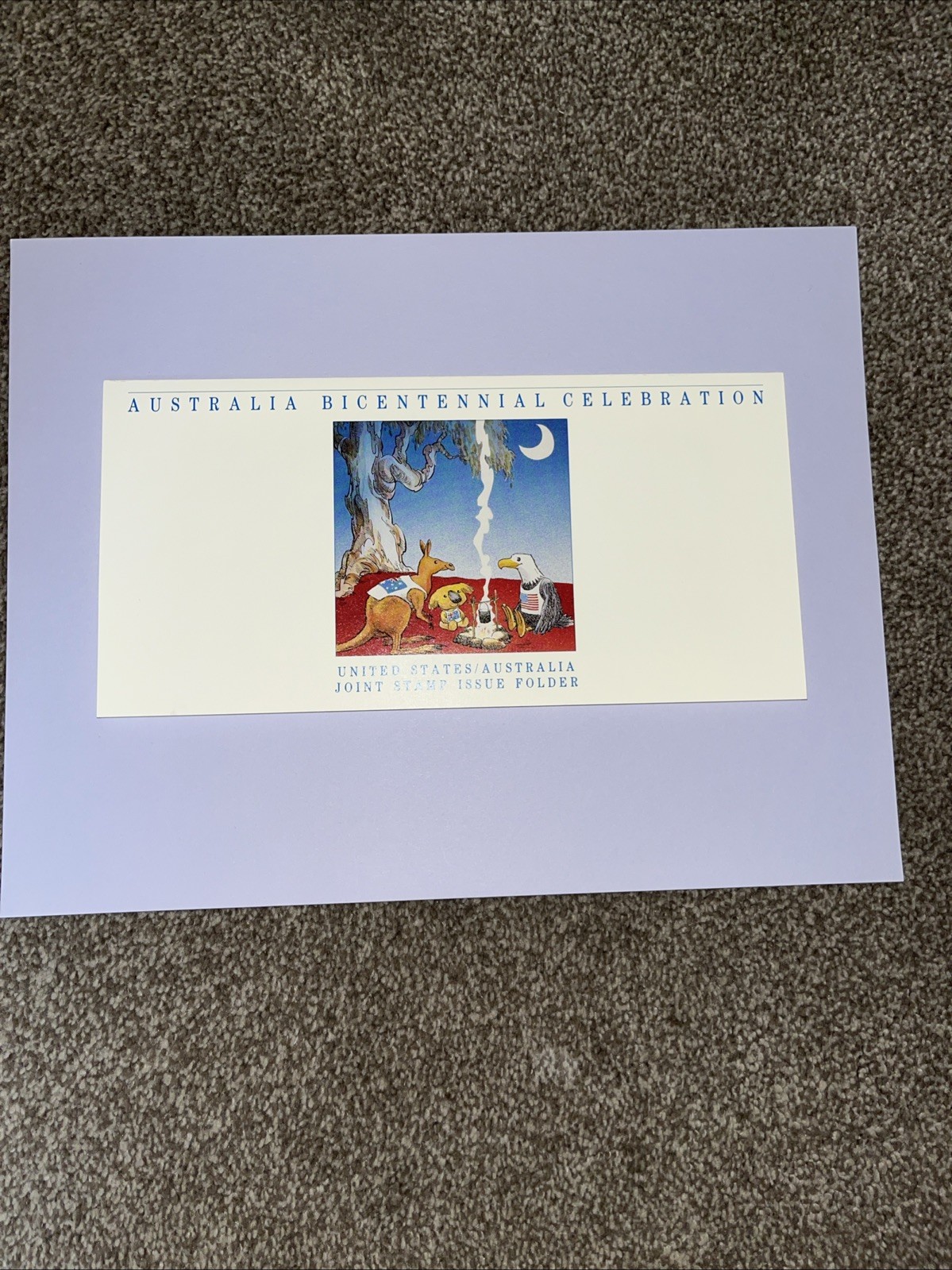 1988 US & Australia Joint Stamp Issue Folder