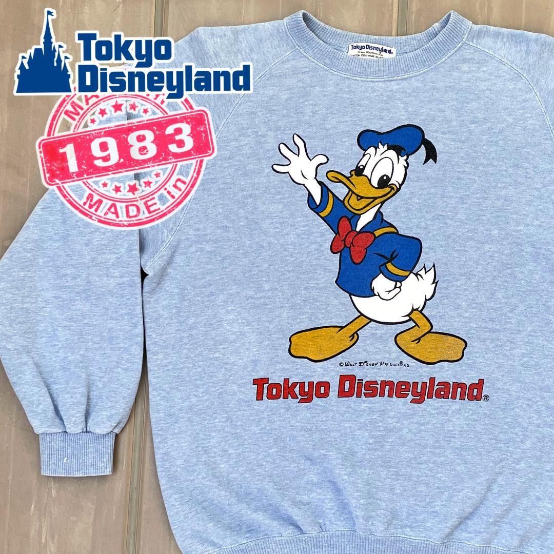 [Made in Japan in 1983] Disney Donald Sweat Mickey Vintage