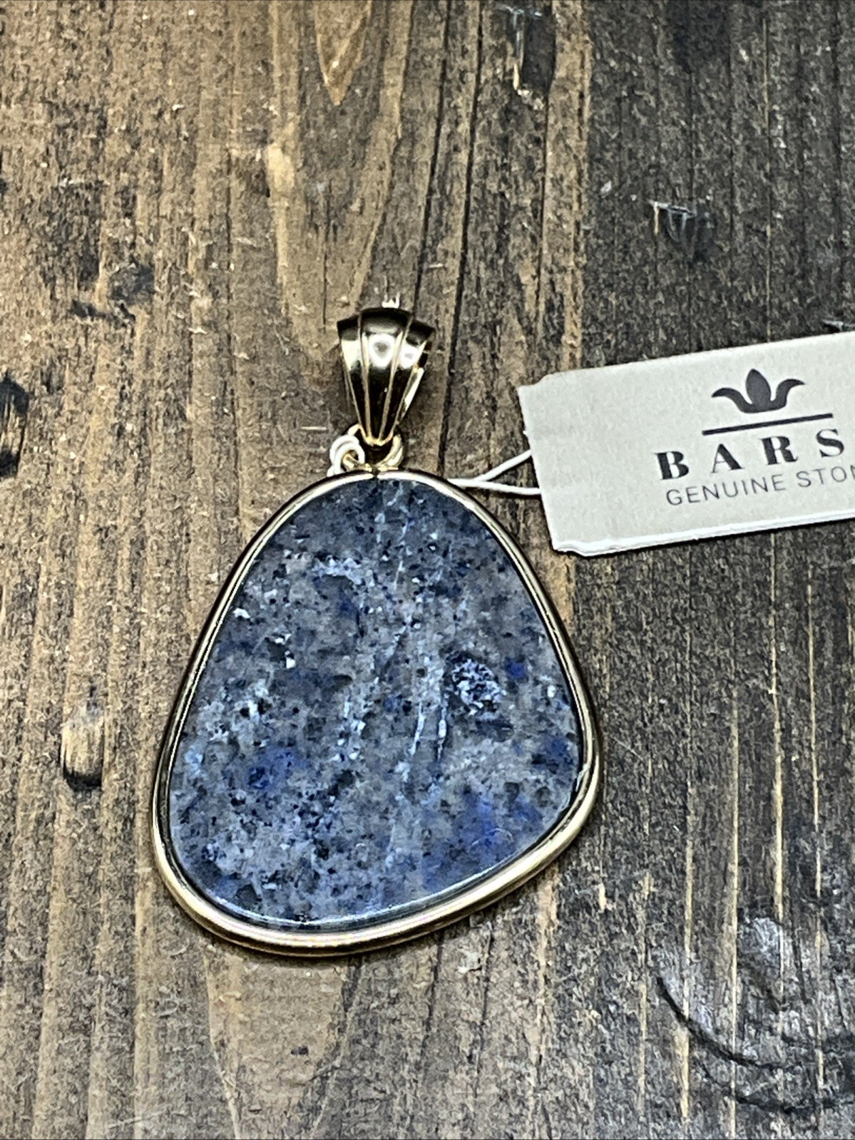 Barse Abstract Dumortierite Pendant - Bronze- NWT