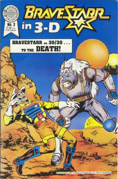 Bravestarr Brave Starr in 3-D #2 Blackthorne Publishing Comics April 1988 (VF+)