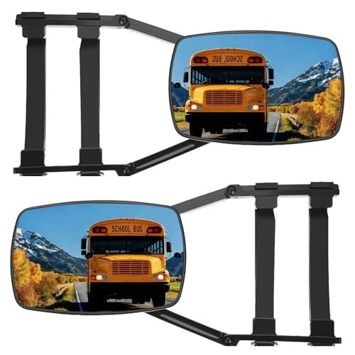 Extend Car Towing Mirror with 360 Degrees Rotation, Anti-Slip Big Flat Mirror