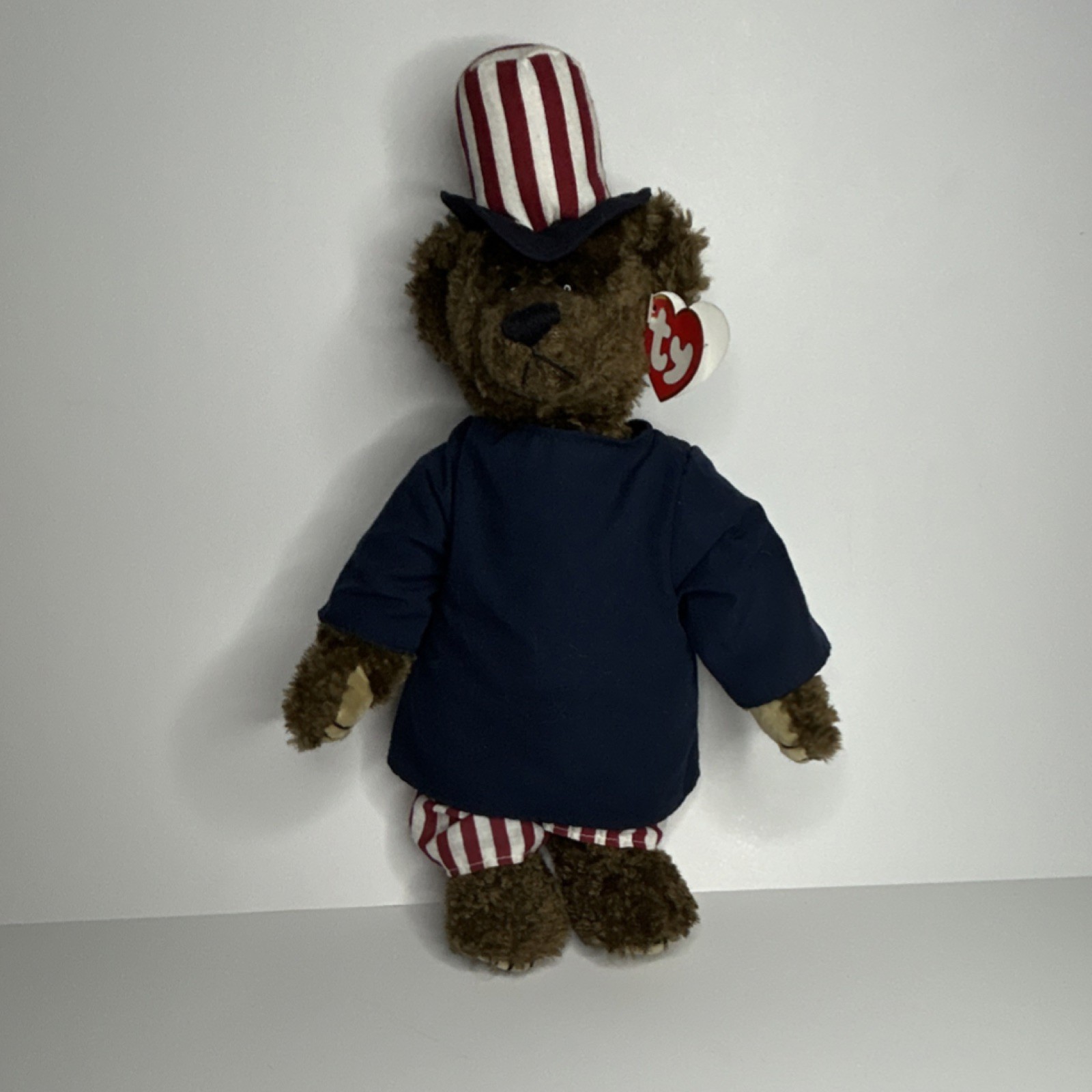 Vintage 1993 Ty Attic Treasures "Samuel Bear" Patriotic Outfit Plush w/ Tags