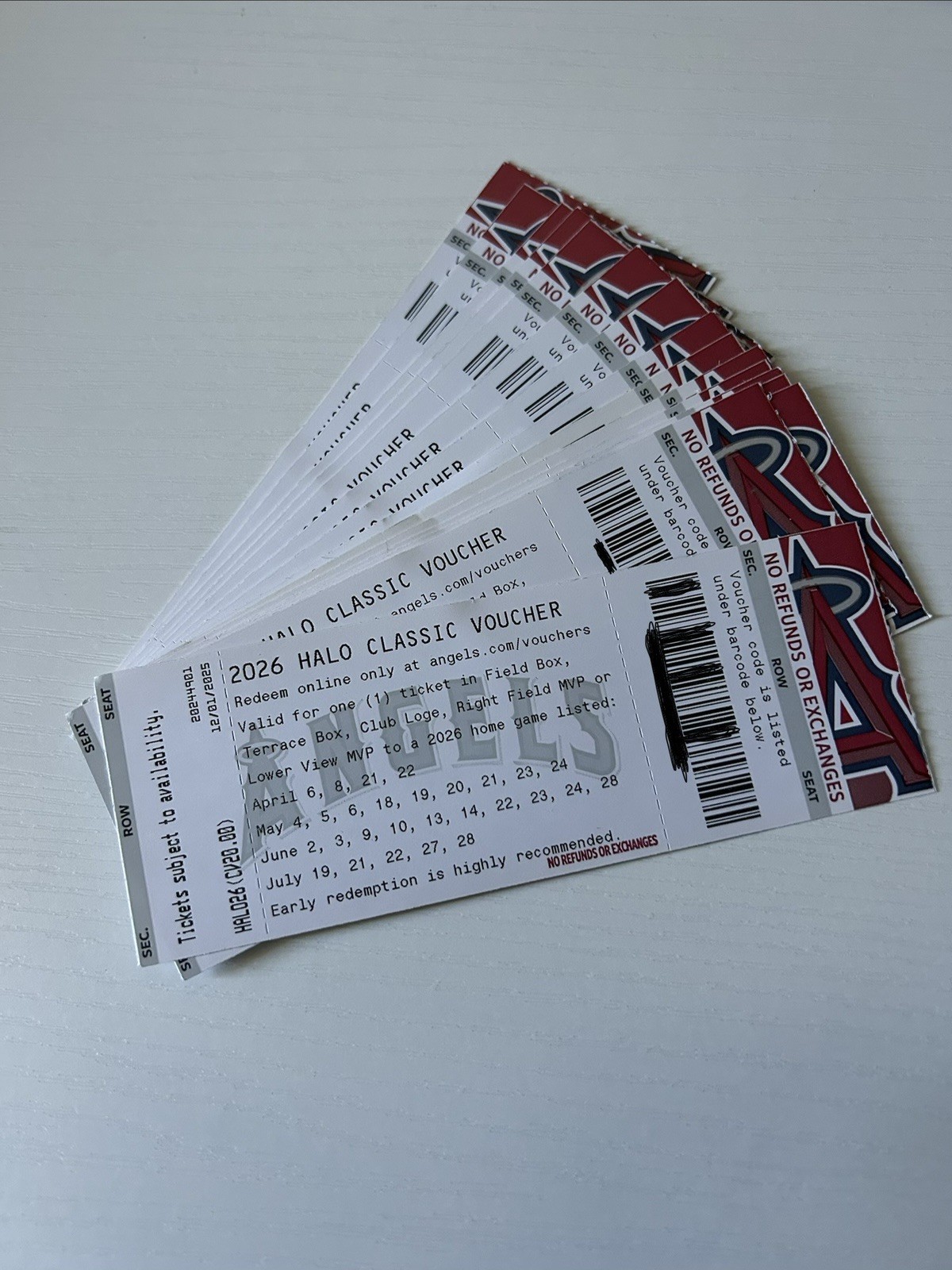 Angel stadium ticket vouchers (2026 season)