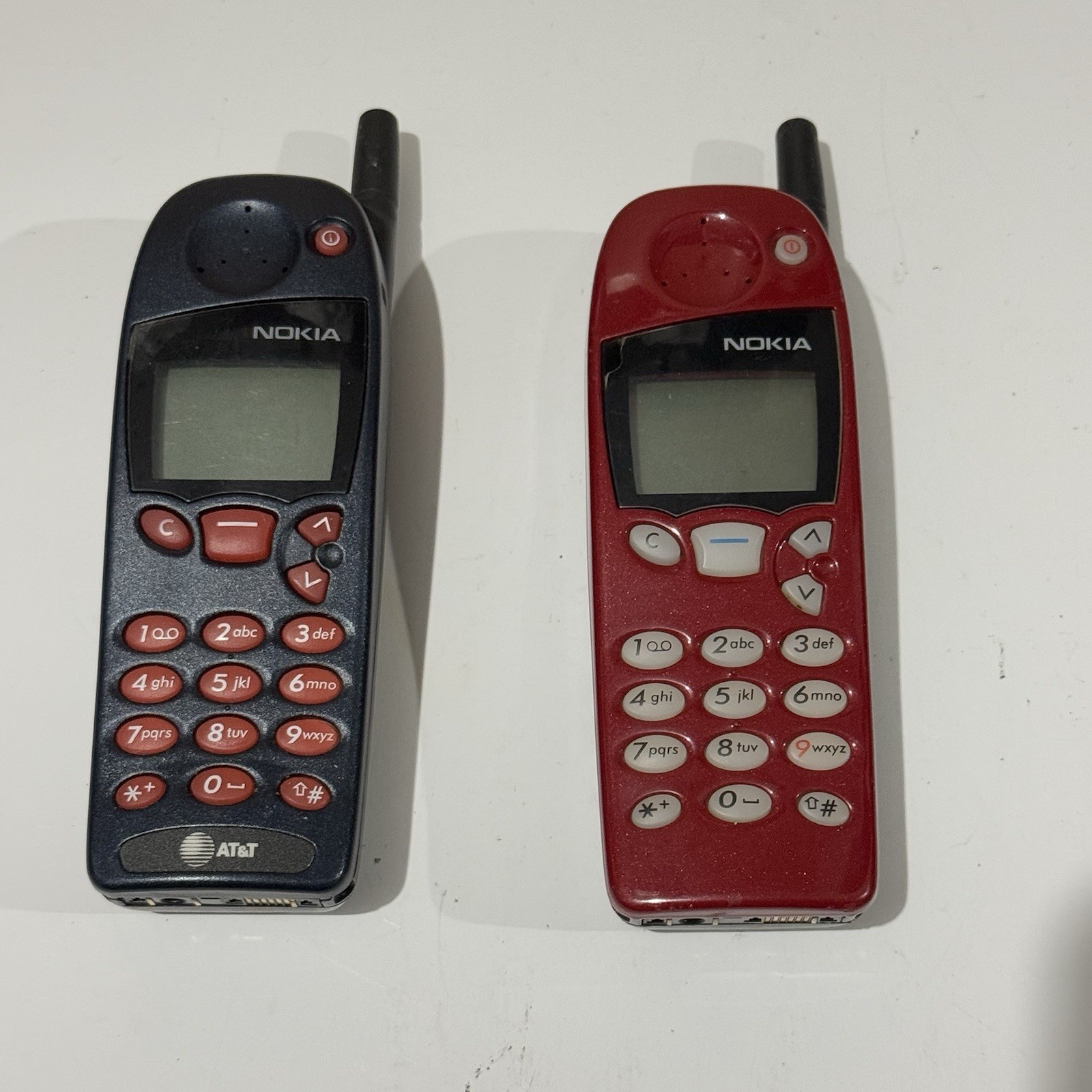 Lot Of 2 Vintage Nokia Model: 5160 Red/Blue No Charger “UNTESTED” Buy/Sold As Is