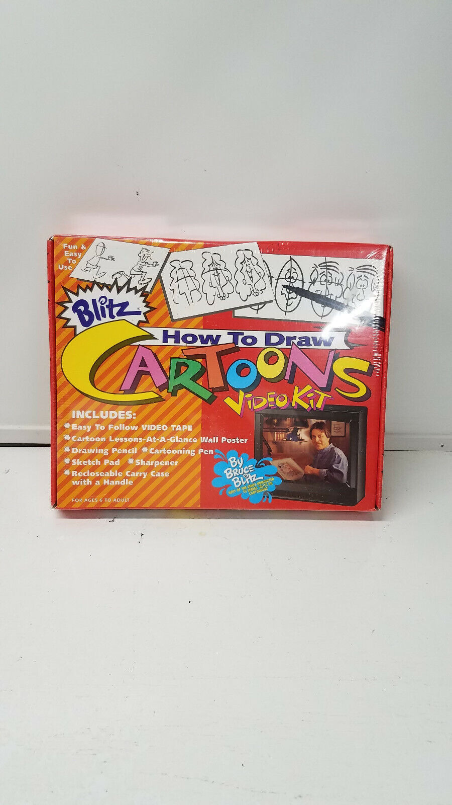 New BLITZ HOW TO DRAW COMIC STRIPS  VIDEO TAPE KIT NEW SEALED BRUCE BLITZ VHS