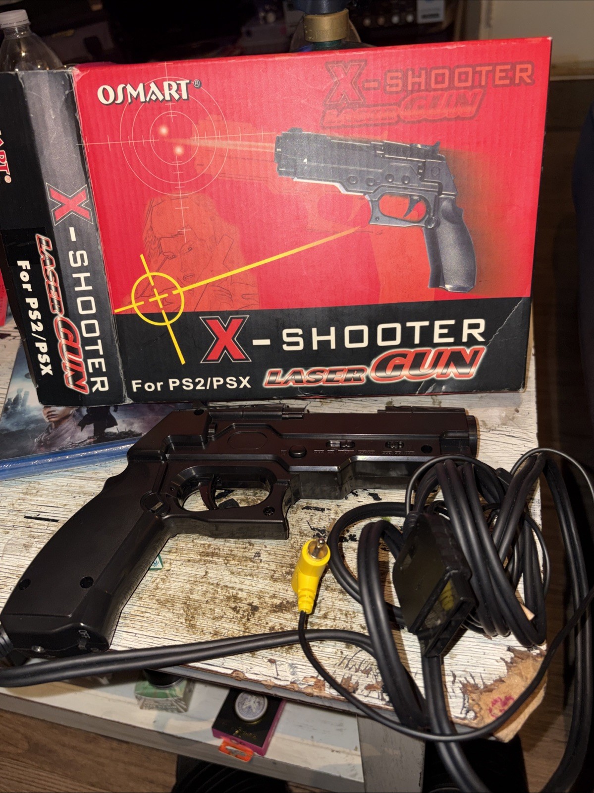 osmart x-shooter laser Gun Controller for PlayStation 2 PS2 PS Japan Tested Rare