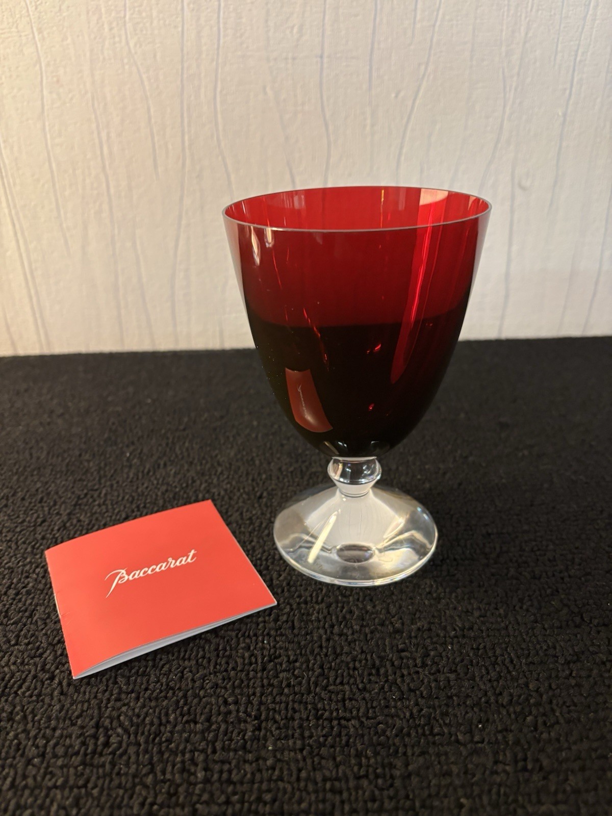 Vega Red Crystal Wine Glass From Baccarat