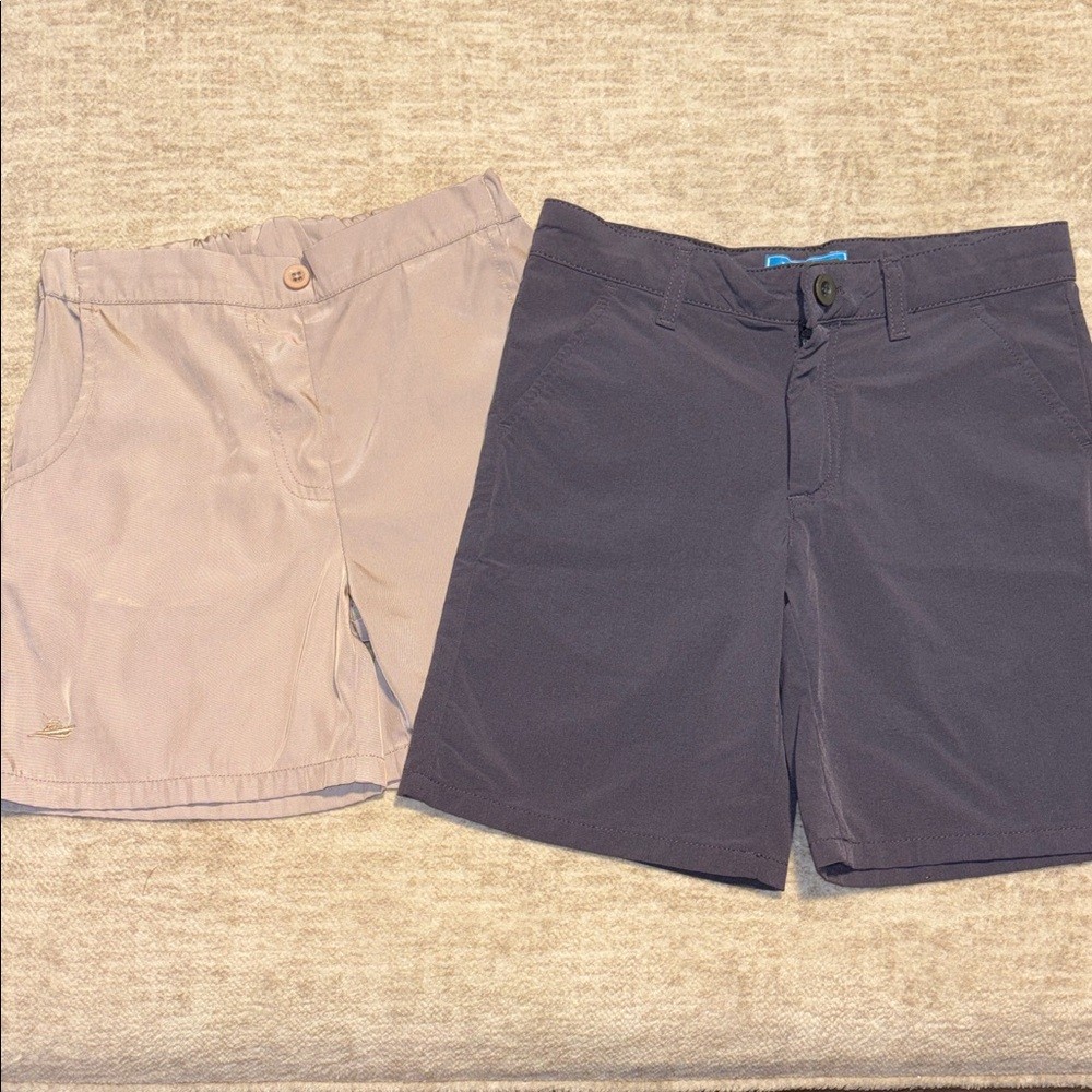 Two pair Boys sz 6 Boutique shorts J Bailey Southbound grey khaki