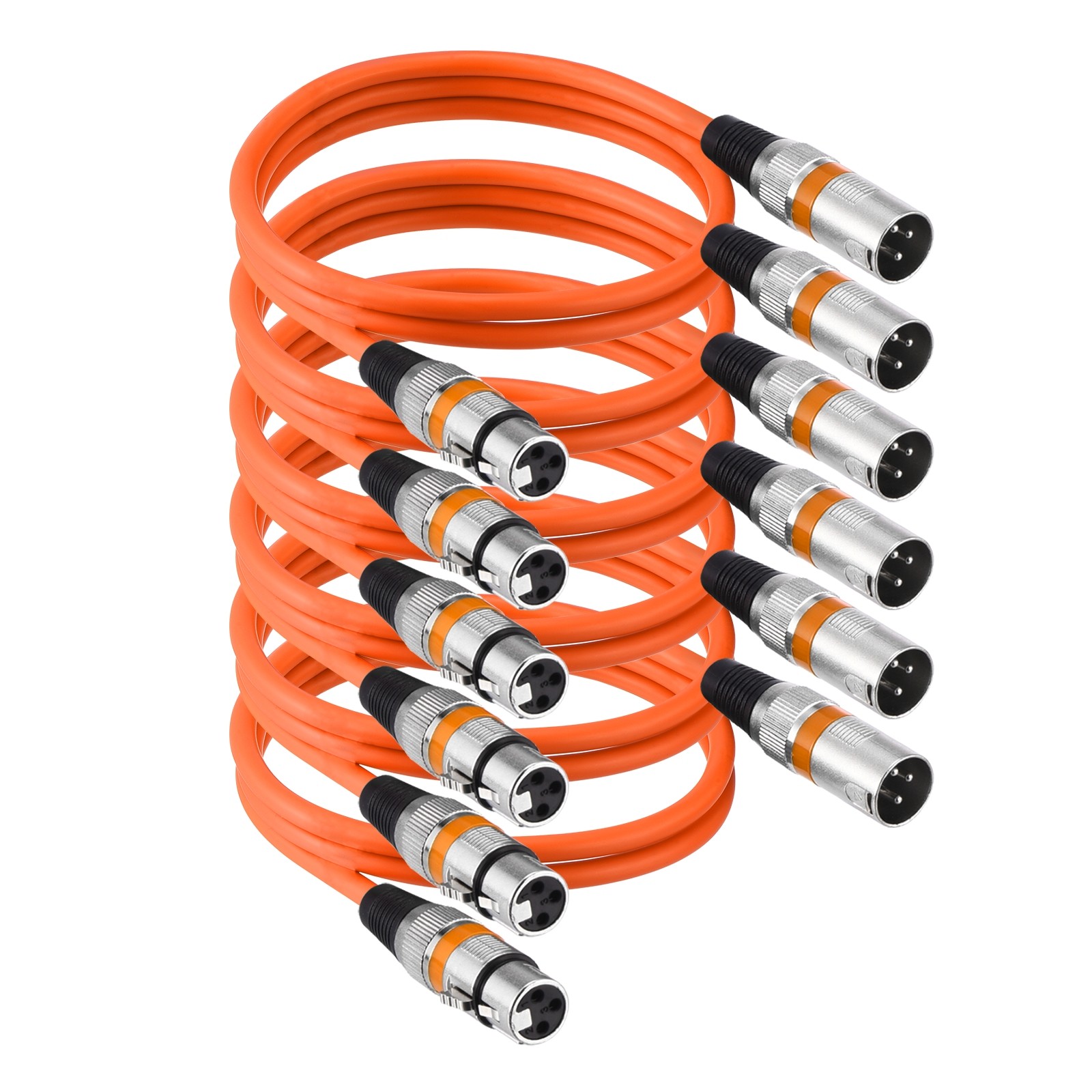 6 Pcs XLR Cables, 3 ft Microphone Cable for Live Recording Studios, Origin