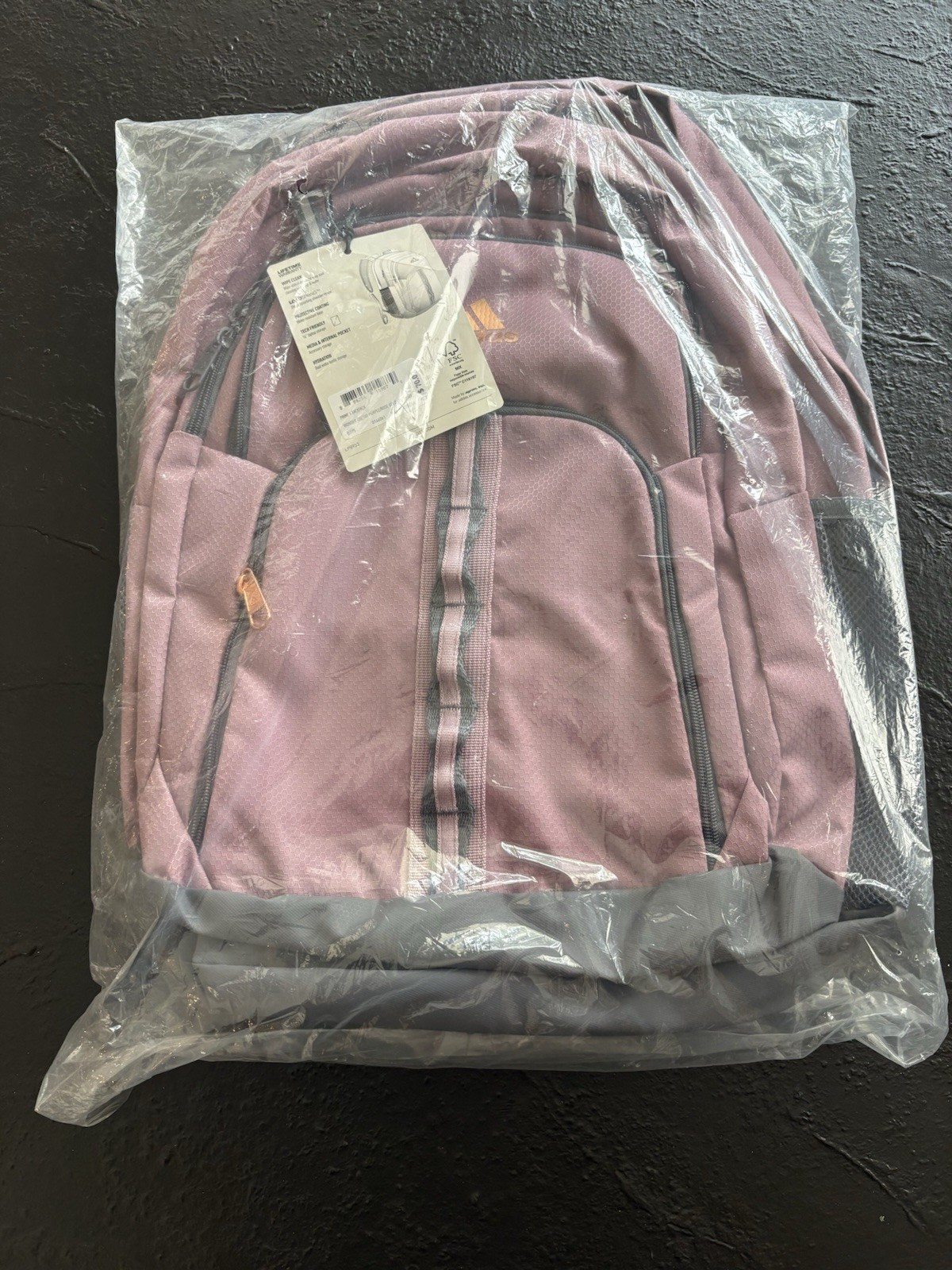 Adidas Unisex Prime 6 One Size Backpack in Wonder Orchid Purple/Rose Gold - NEW