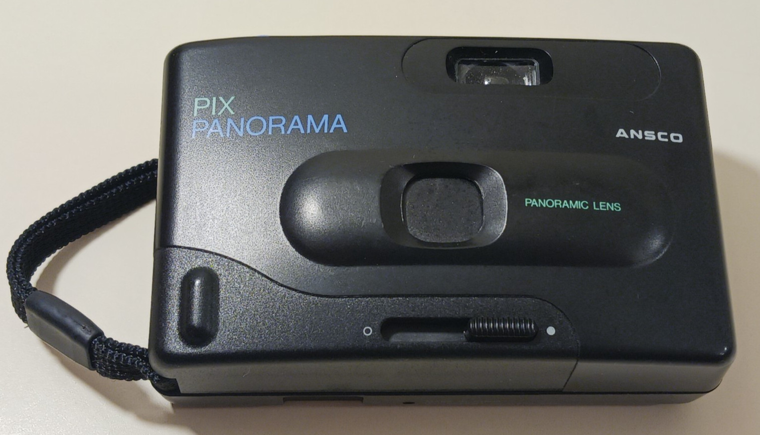 Ansco Pix Panorama 35mm Film Camera Point & Shoot Vintage Collectible Black Blue