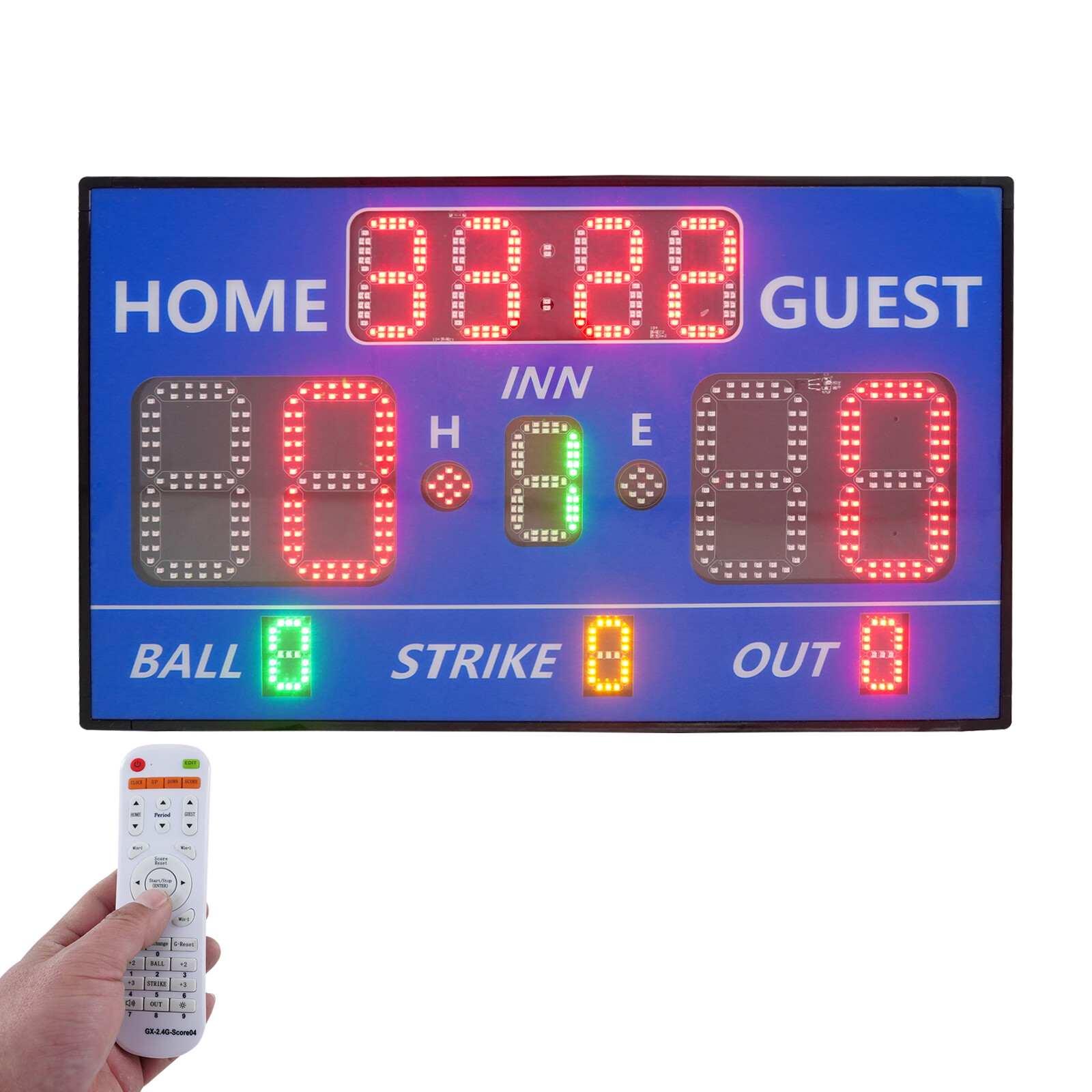 LED Scoreboard for Baseball Games Portable Electronic Digital Scoreboard