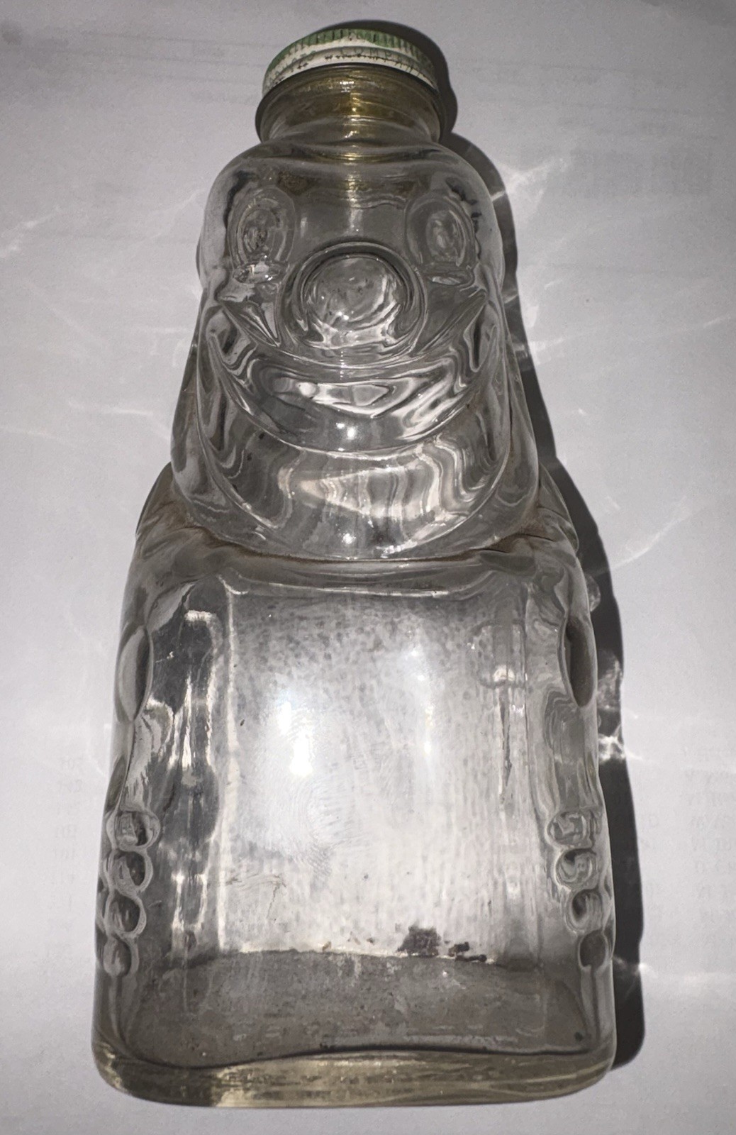 Vintage Grapette Soda Beverage Syrup Glass Lidded Clown Bank Jar Camden, Ark.