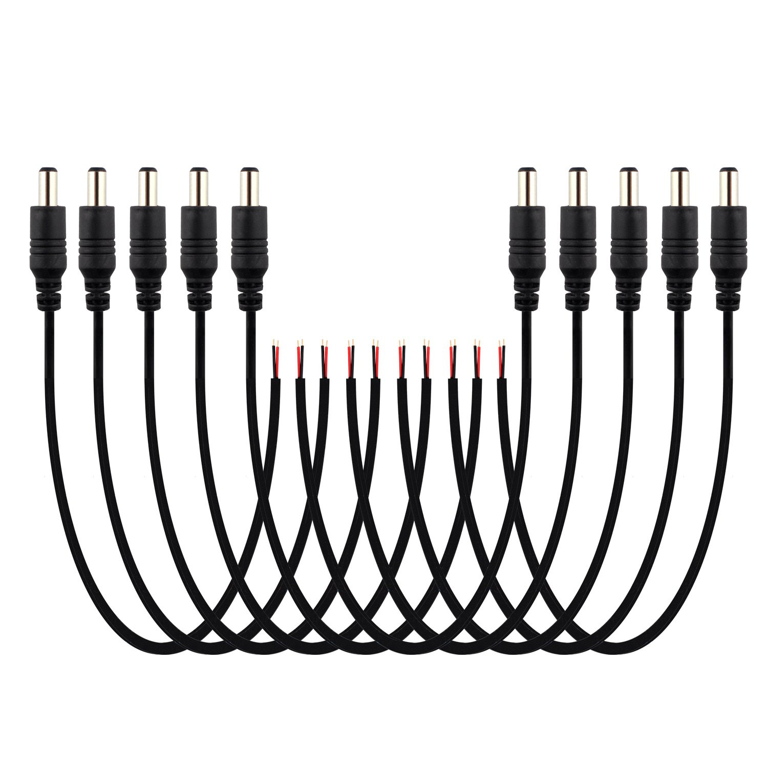 Male DC 2.1Mm X 5.5Mm Wire Power Pigtails Adapter Barrel Plug Socket Cables for 