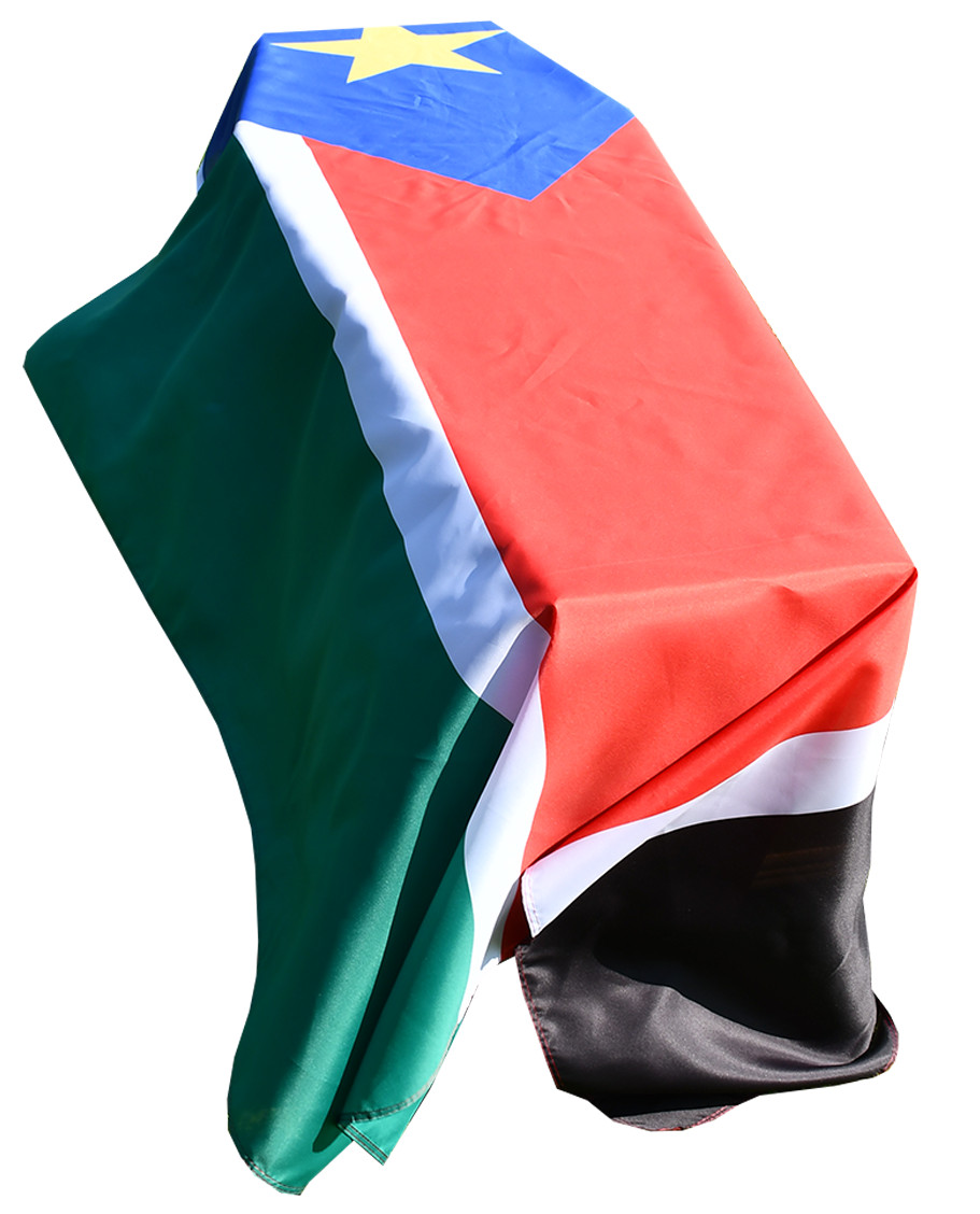South Sudan Flag Coffin Drape - Quick Dispatch