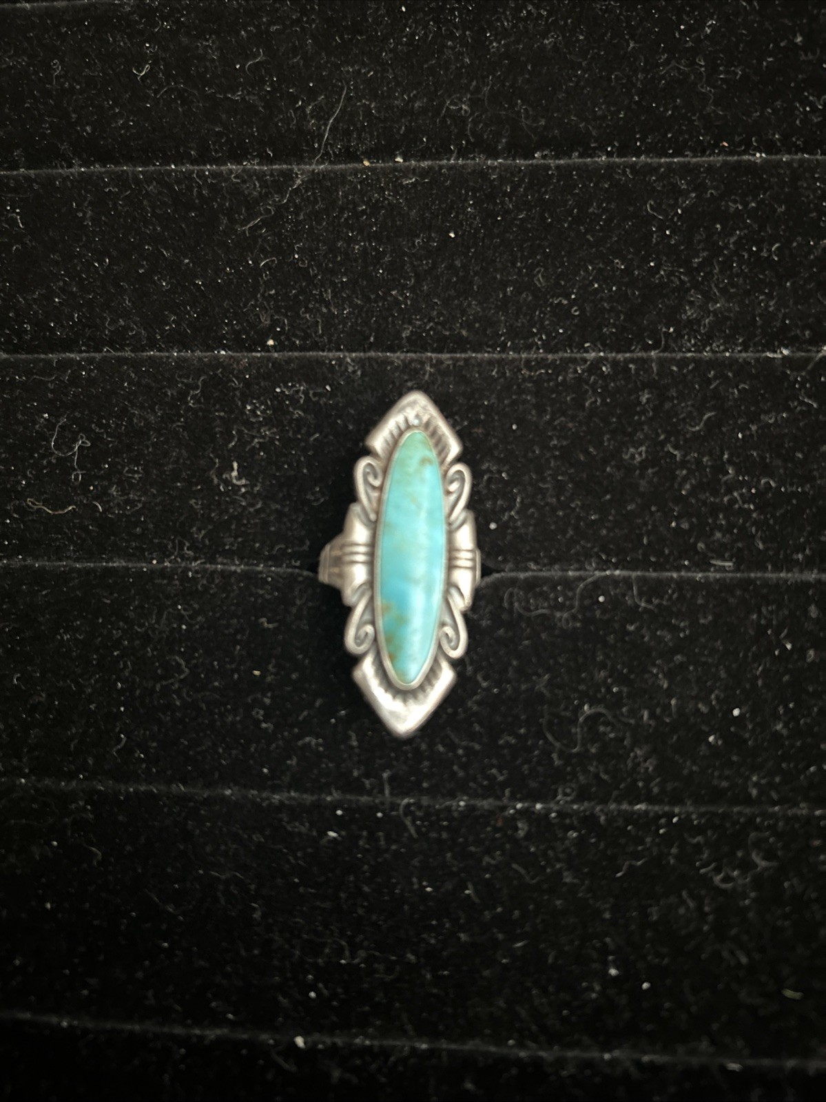 Vintage Silver and Turquoise Ring