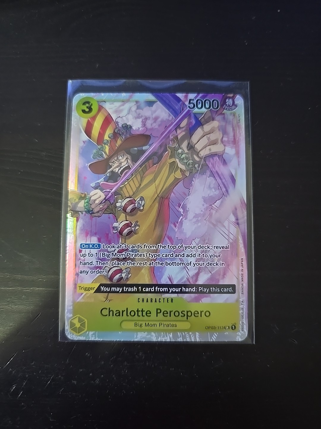 Charlotte Perospero OP03-113 English Super Rare PRB01 One Piece Card Game
