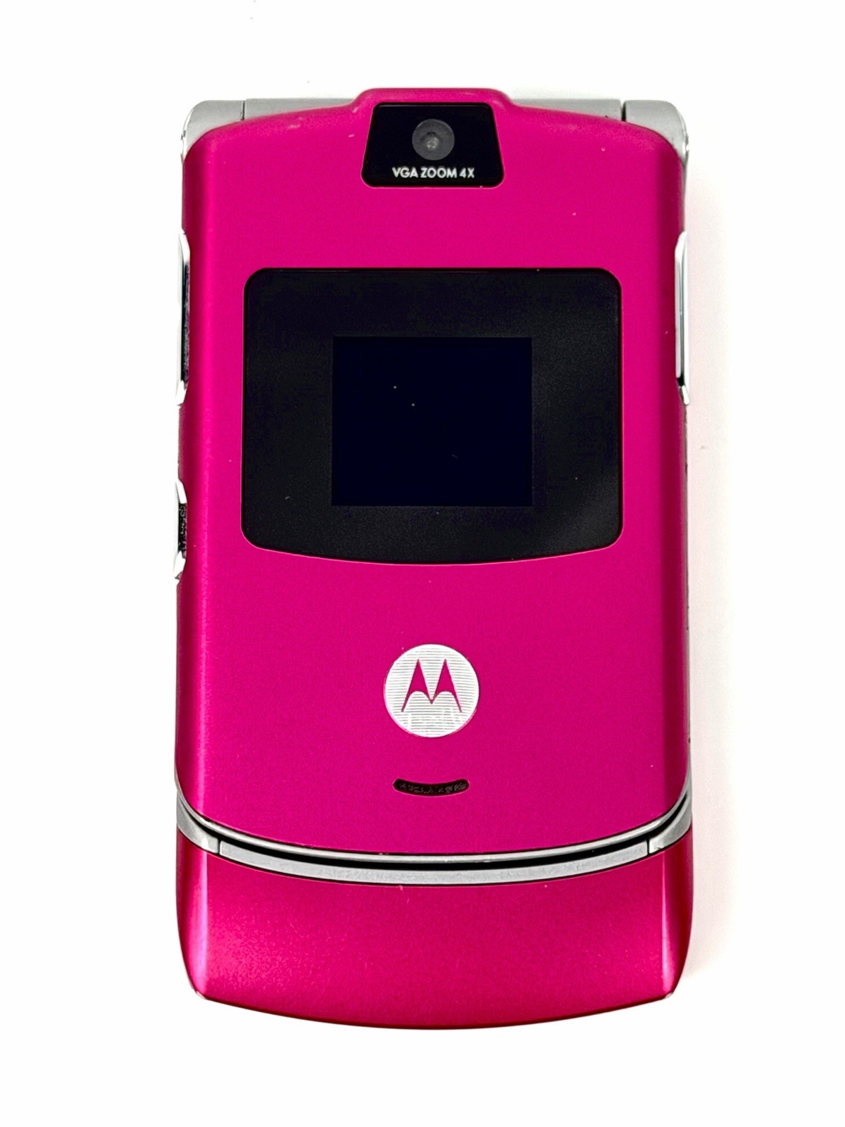 Motorola RAZR v3 Flip Phone Pink T-Mobile Turns On
