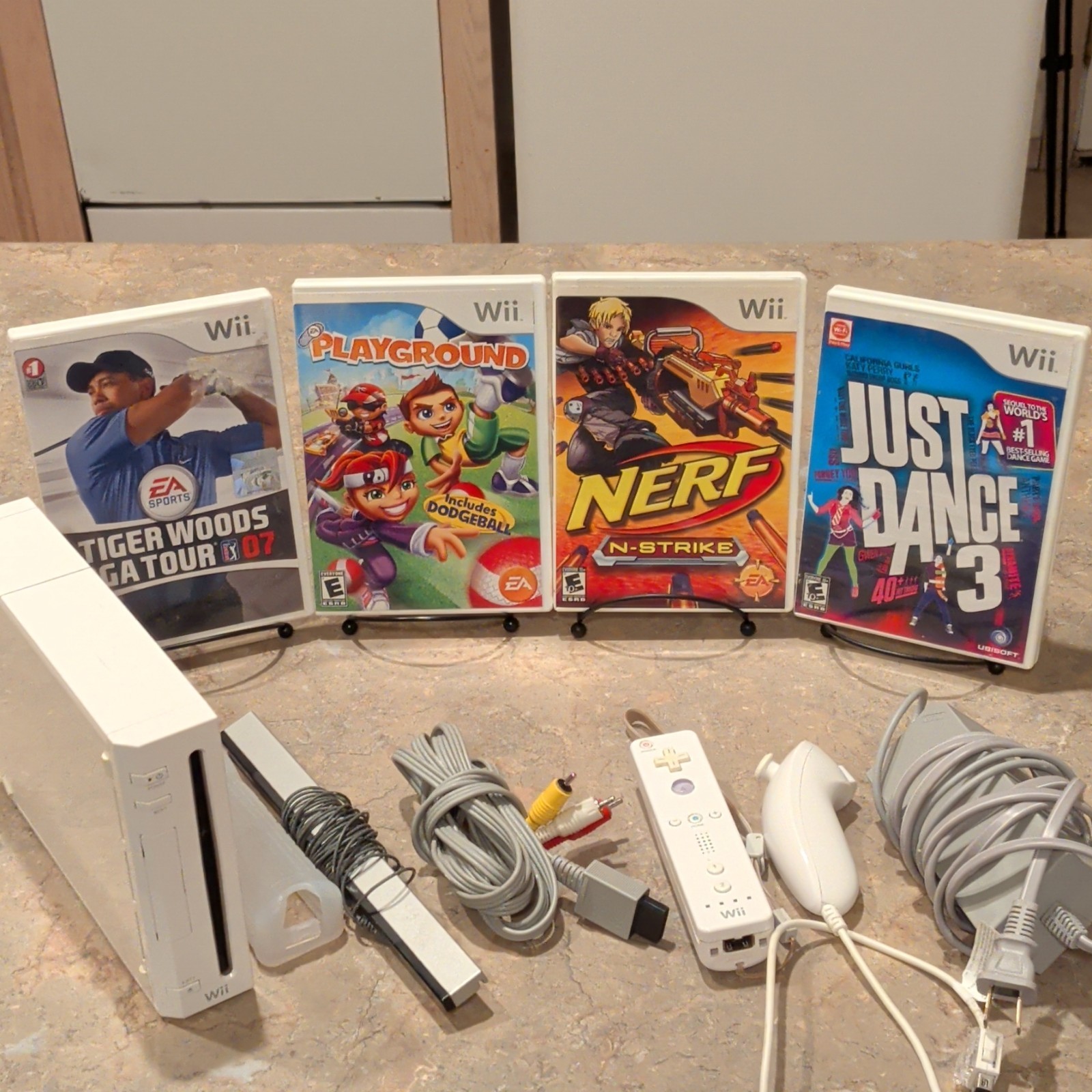 Nintendo Wii Original Console with Controllers, Sensor Bar, Sports & Dance Games